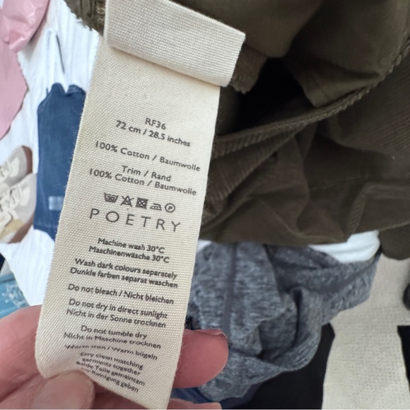 Poetry London Wide Wale Corduroy Pants | Olive Brown | Size UK 8 / US 4-like new - Picture 7 of 13